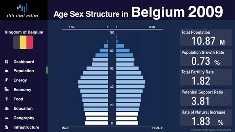 what is the population of belgium 2000